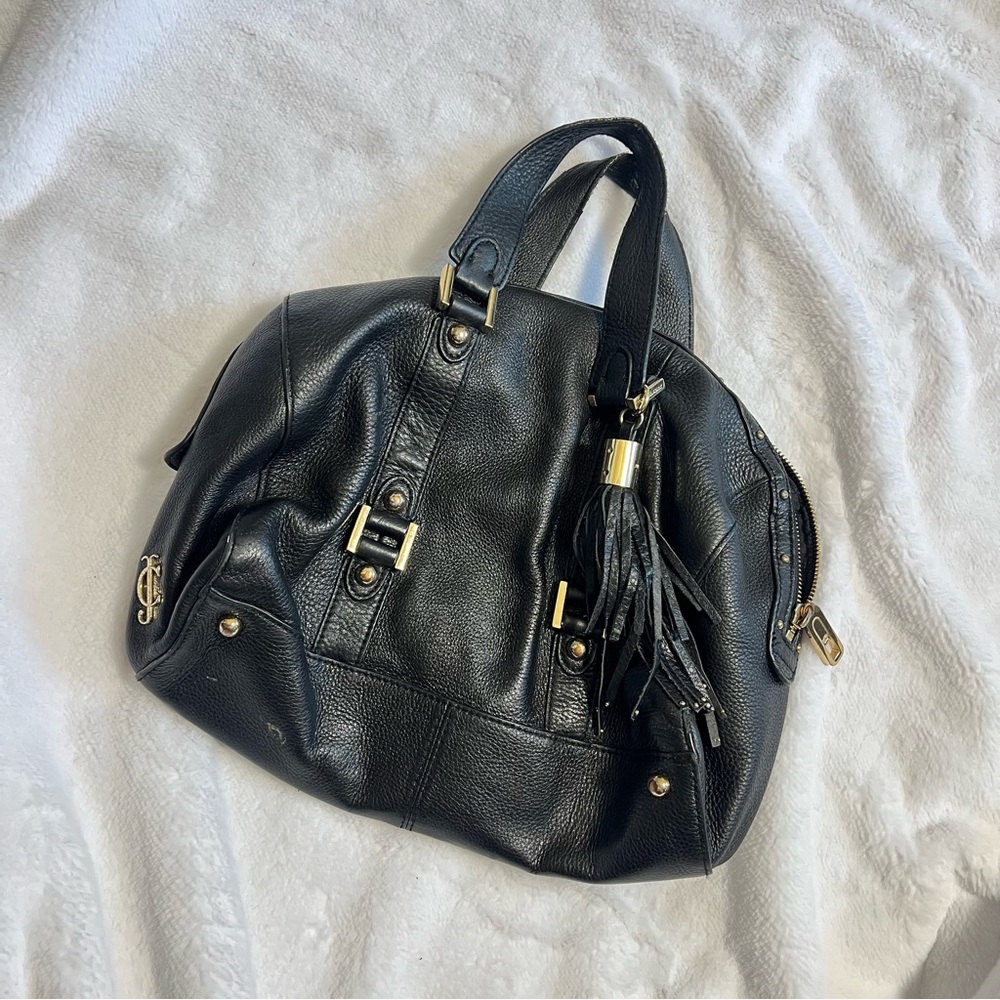 Juicy Couture Black Shoulder Bag with Gold Accents